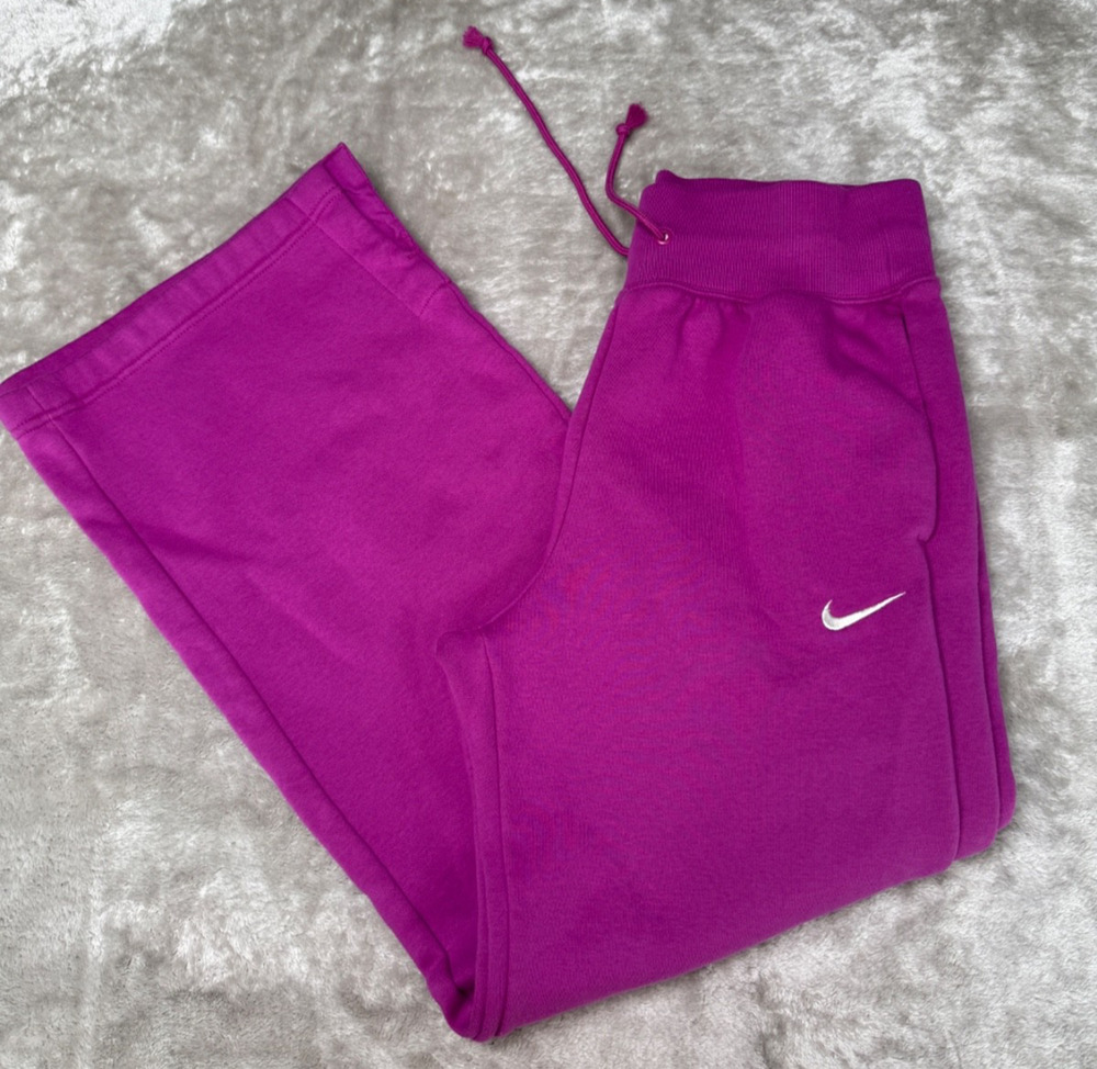 Nike Sportswear Phoenix High Waisted Wide Leg Pants Hot Fuchsia Womens Size M